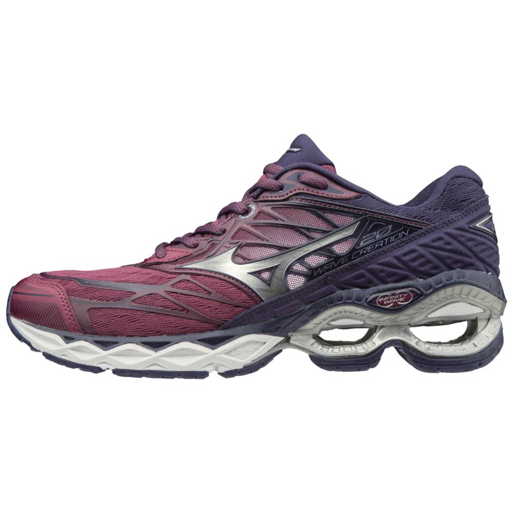 Mizuno Wave Creation 20 - Bayan Koşu Ayakkabısı - Mor/Gümüş Türkiye (NGHDSQ-419)